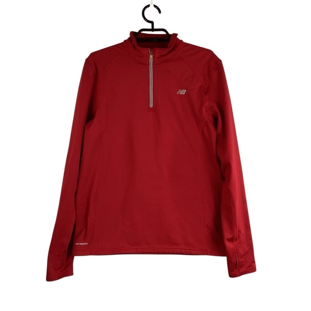 New Balance 1/4 Zip Men's Running Pullover Size S Red
